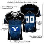 customized byu cougars halftone slant blue black jersey best selling