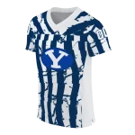 customized byu cougars stripe splatter blue jersey best selling