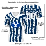 customized byu cougars stripe splatter blue jersey best selling