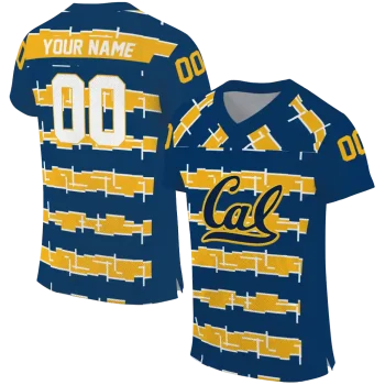 customized california golden bears layered grids blue jersey best selling