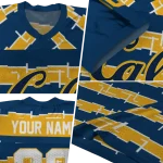 customized california golden bears layered grids blue jersey best selling