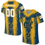 customized california golden bears rugged stripes blue jersey best selling