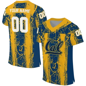customized california golden bears rugged stripes blue jersey best selling