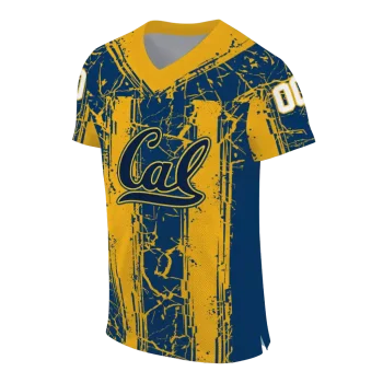customized california golden bears rugged stripes blue jersey fashion forward