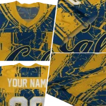 customized california golden bears rugged stripes blue jersey best selling