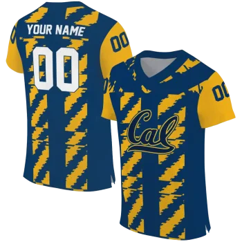 customized california golden bears stripe block blue jersey best selling