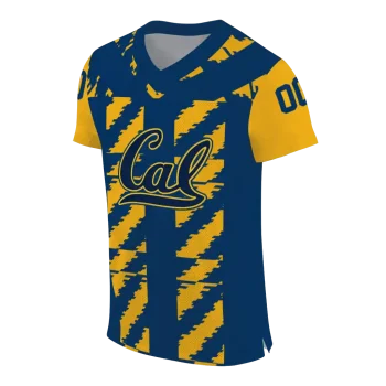 customized california golden bears stripe block blue jersey fashion forward