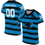 customized carolina panthers art stripe blue jersey best selling