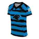 customized carolina panthers art stripe blue jersey best selling