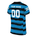 customized carolina panthers art stripe blue jersey best selling