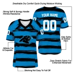 customized carolina panthers art stripe blue jersey best selling