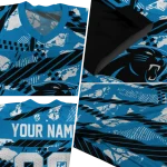 customized carolina panthers camo shatter blue jersey best selling