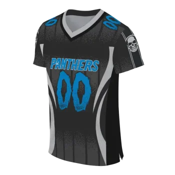 customized carolina panthers dynamic dots black jersey fashion forward