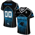 customized carolina panthers halftone slant blue black jersey best selling