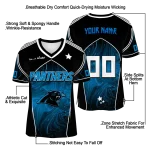 customized carolina panthers halftone slant blue black jersey best selling
