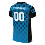 customized carolina panthers stacked rectangle blue jersey best selling