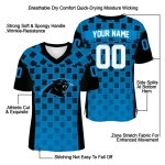 customized carolina panthers stacked rectangle blue jersey best selling