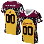 customized central michigan chippewas brushstroke xs gold black jersey best selling