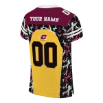 customized central michigan chippewas brushstroke xs gold black jersey best selling