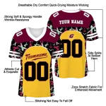 customized central michigan chippewas brushstroke xs gold black jersey best selling