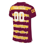 customized central michigan chippewas layered grids maroon jersey best selling