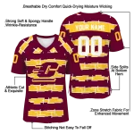 customized central michigan chippewas layered grids maroon jersey best selling