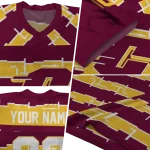 customized central michigan chippewas layered grids maroon jersey best selling