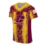 customized central michigan chippewas rugged stripes maroon jersey best selling
