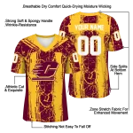 customized central michigan chippewas rugged stripes maroon jersey best selling