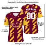 customized central michigan chippewas stripe block maroon jersey best selling