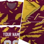 customized central michigan chippewas stripe block maroon jersey best selling