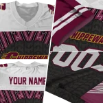 customized central michigan chippewas tire arrows maroon black white jersey best selling