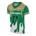 customized charlotte 49ers dripping flames green white jersey best selling