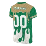 customized charlotte 49ers dripping flames green white jersey best selling