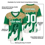customized charlotte 49ers dripping flames green white jersey best selling