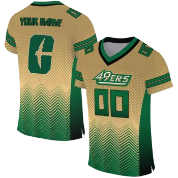 customized charlotte 49ers halftone sweep gold black jersey best selling