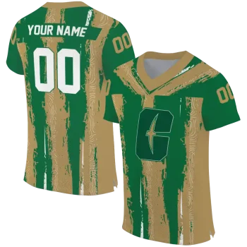 customized charlotte 49ers striped texture green jersey best selling