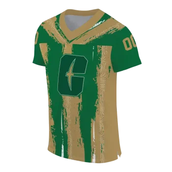 customized charlotte 49ers striped texture green jersey fashion forward