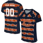 customized chicago bears layered grids blue jersey best selling