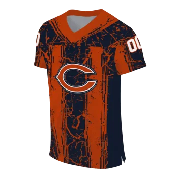 customized chicago bears rugged stripes blue jersey fashion forward