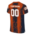 customized chicago bears rugged stripes blue jersey best selling