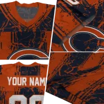 customized chicago bears rugged stripes blue jersey best selling