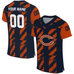 customized chicago bears stripe block blue jersey best selling