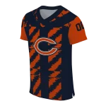 customized chicago bears stripe block blue jersey best selling