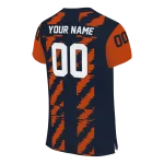 customized chicago bears stripe block blue jersey best selling
