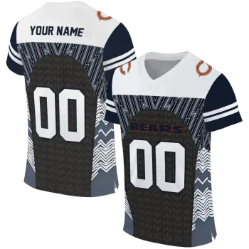 customized chicago bears tire arrows blue black white jersey best selling