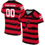 customized cincinnati bearcats art stripe red jersey best selling