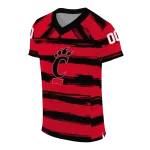 customized cincinnati bearcats art stripe red jersey best selling