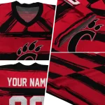 customized cincinnati bearcats art stripe red jersey best selling