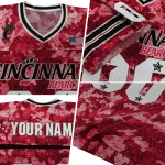 customized cincinnati bearcats camouflage abstract red jersey best selling